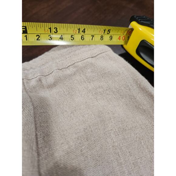 Vintage Outfit JPR Petites 100% Linen Beife Tan Wrap Mini Skirt Size M Petite - Picture 5 of 6